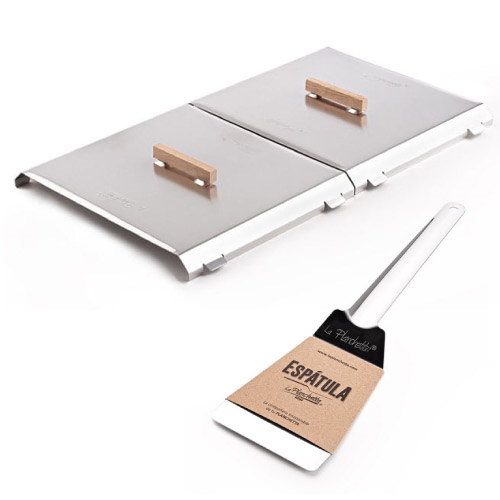 La Planchetta - Combo espátula + tapa para Planchetta dos hornallas