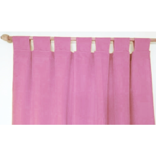 PICASO - CORTINA DE AMBIENTE CON PRESILLAS ROSA CHICLE