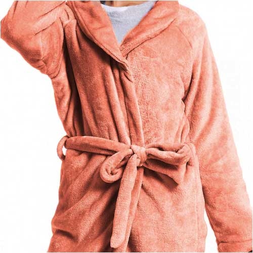 ENCATEX - BATA DE BAÑO DOHLER MIC. FLANNEL TALLE P BORDO