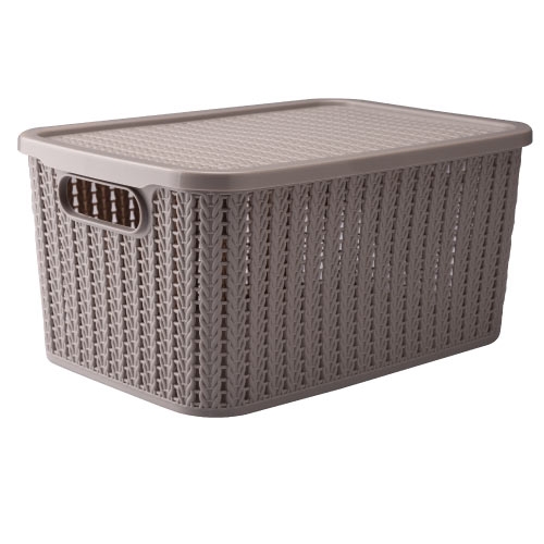 - HOME ORGANIZACION TRAMA CAJA 14 LT 230 GRIS