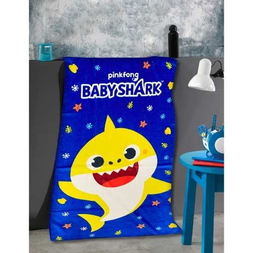 PLAYERA KIDS  VELOUR 70x130 V BABY SHARK 1