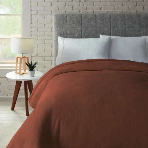 DOHLER - FRAZADA KING MIC. DOHLER FLANNEL 240 x 260 - TERRACOTA