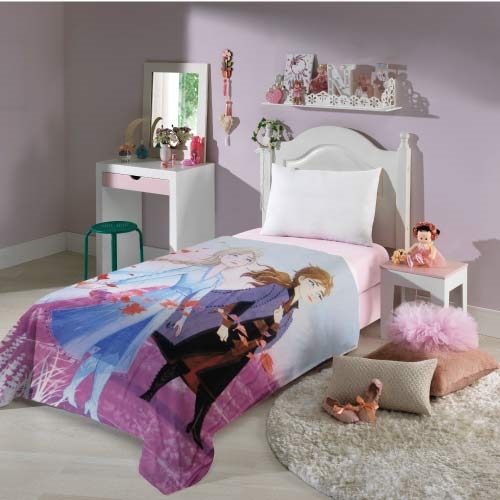 - KIDS FRAZADA TERCIOPELO 150X200 FROZEN ELSA A - ROSA