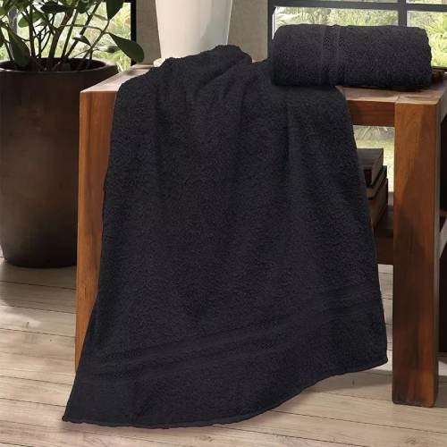 - JGO DE TOALLA 50x70 + 65x140 AF-1671 PARIS C 1563 - NEGRO