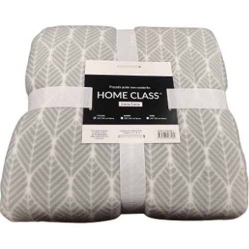 FRAZADA 1 PZA C/CORDERITO POLAR ARABEZCO GRIS  GRIS