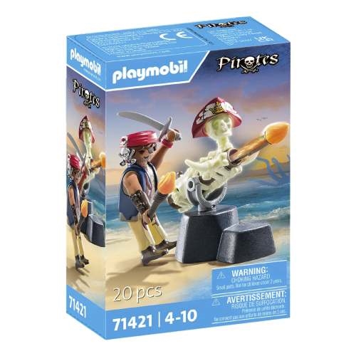 BBURAGO - PLAYMOBIL PIRATA CON CAÑON 71421