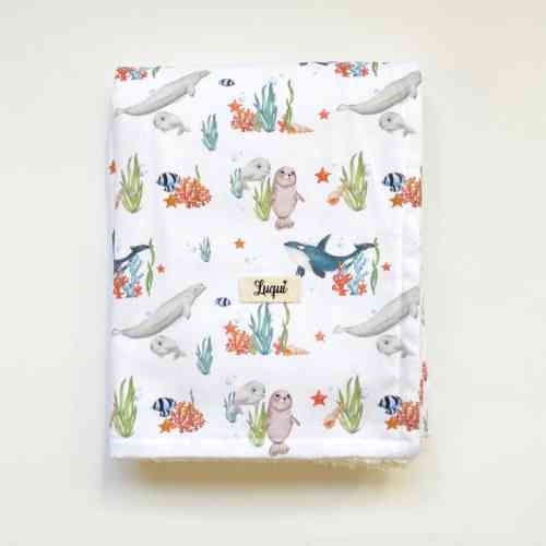 LUQUI BABY - MANTA CORDERITO BAJO EL MAR