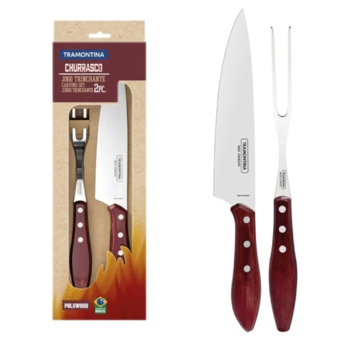 - Juego Trinchante 2Pz. Polywood Rojo Tramontina 21198/760