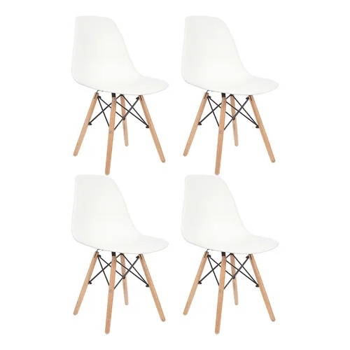 Gardenlife - Sillas Eames x 4 Uni. Blancas