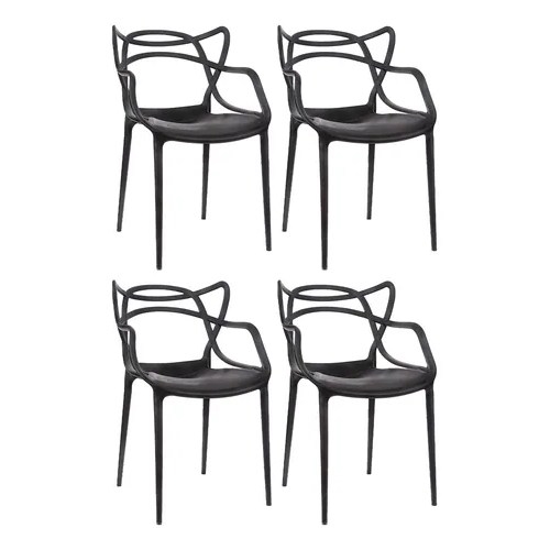 Sillas Master x 4 Uni. Negras