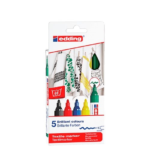 Edding - Edding Set x 5 Marcador Textil Surtido E-4600/5