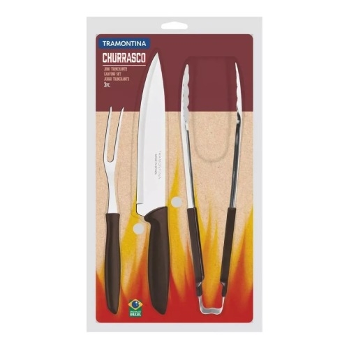 TRAMONTINA - KIT PARA ASADO 3 PIEZAS PLENUS